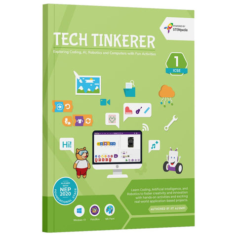 ICSE Coding, AI, Robotics and Computer Book – Class 1 | Tech Tinkerer