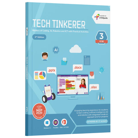 ICSE Coding, AI, Robotics and Computer Book – Class 3 Edition 2 for Academic Year 2025-26 | Tech Tinkerer