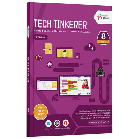 ICSE Coding, AI, Robotics and Computer Book – Class 8 Edition 2 for Academic Year 2025-26 | Tech Tinkerer