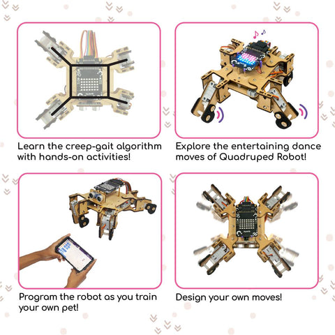 STEMpedia Quarky Quadruped Addon Kit