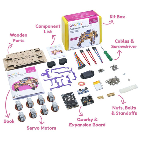 STEMpedia Quarky Quadruped Addon Kit