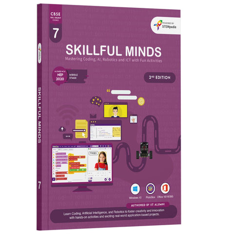 CBSE Coding, AI, Robotics and Computer Book – Class 7 Edition 2 for Academic Year 2025-26 Edition 2 for Academic Year 2025-26 | Skillful Minds