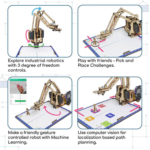 STEMpedia Quarky Robotic Arm Addon Kit Included Quarky Explorer Kit