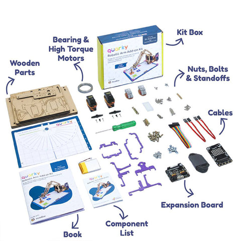 STEMpedia Quarky Robotic Arm Addon Kit Included Quarky Explorer Kit