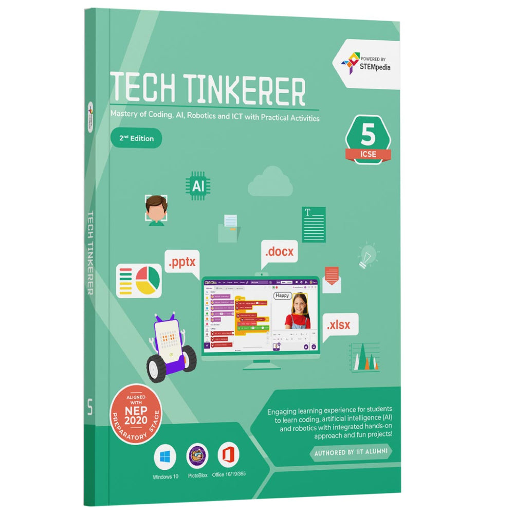 ICSE Coding, AI, Robotics and Computer Book – Class 5 Edition 2 for Academic Year 2025-26 | Tech Tinkerer
