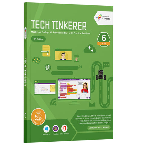 ICSE Coding, AI, Robotics and Computer Book – Class 6 Edition 2 for Academic Year 2025-26 | Tech Tinkerer