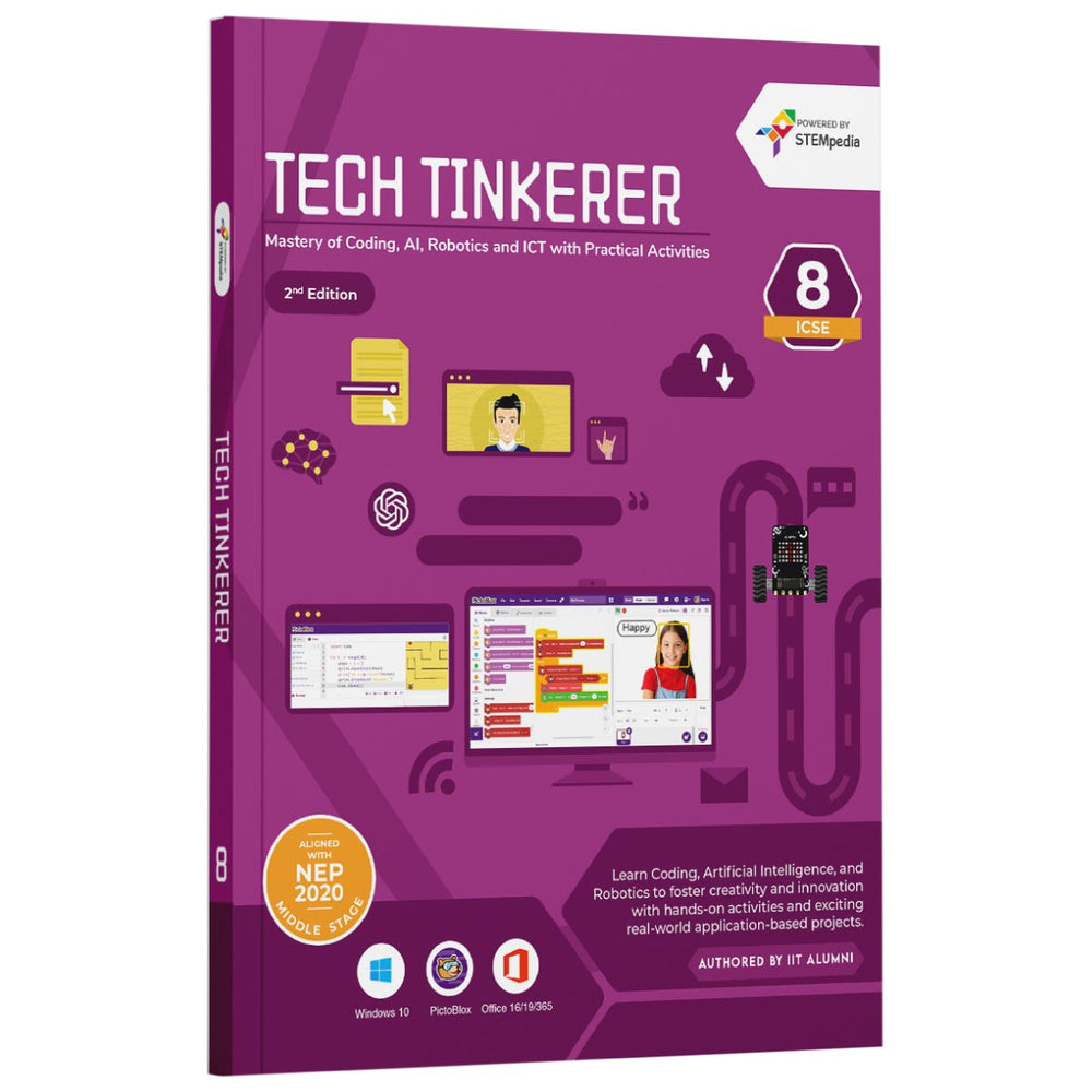 ICSE Coding, AI, Robotics and Computer Book – Class 8 Edition 2 for Academic Year 2025-26 | Tech Tinkerer